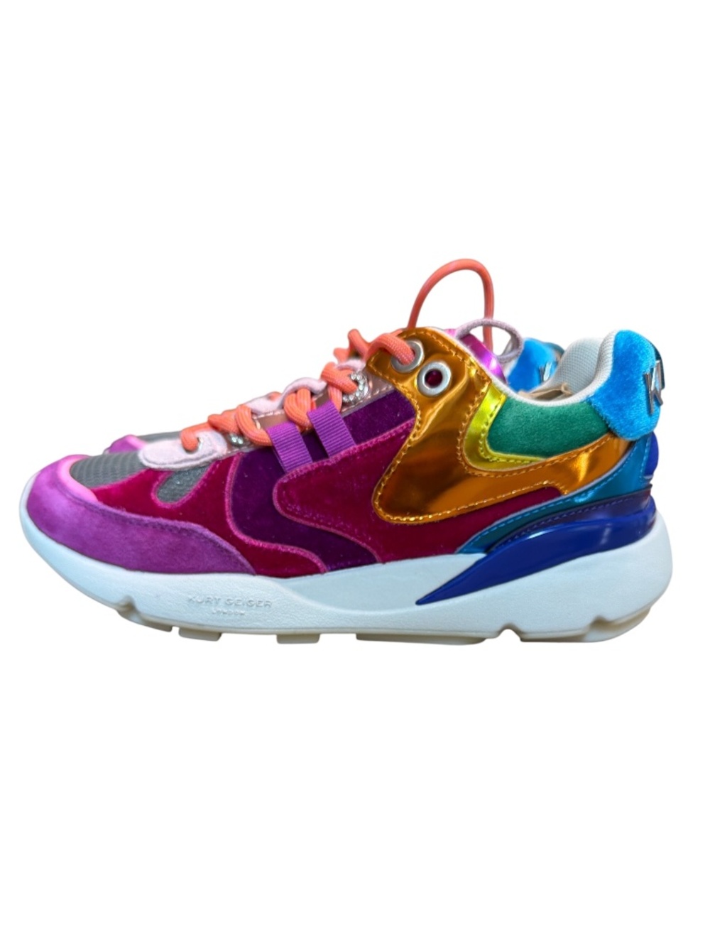 Kurt Geiger London Kurt Runner Rainbow Multicolor Chunky Sneakers EU 38 - Picture 2 of 8